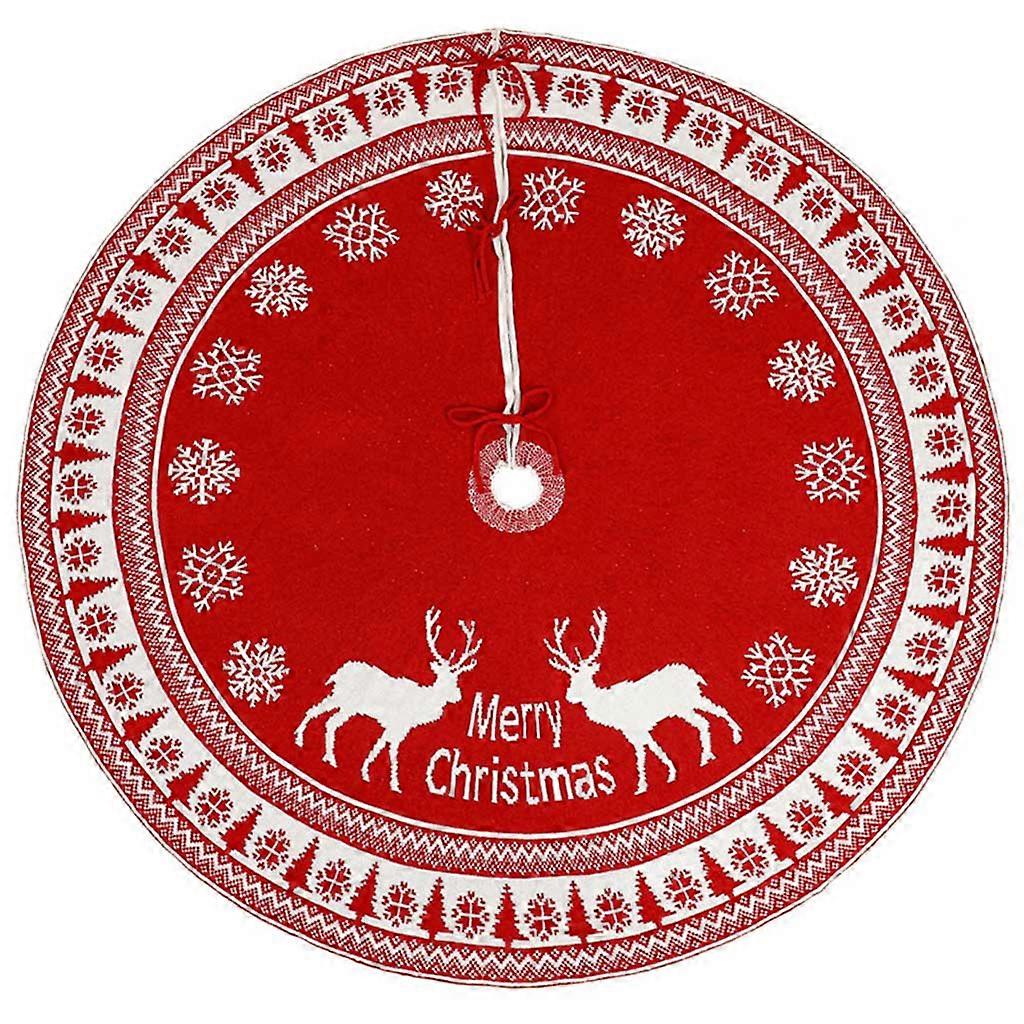  Natal enfeite árvore saia 47 polegadas floco de neve alce árvore colar rústico decoração de Natal