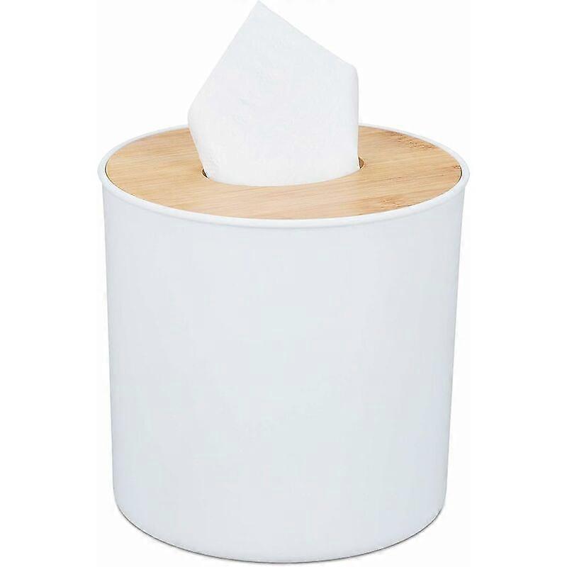 Plastic Tissue Box Bamboe Deksel Modern Design Wit-