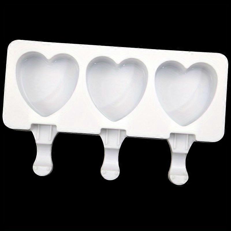 Ice Cream Mold Heart Shape Silicone Popsicle Form Maker Ice Lolly Moulds Ice Cube Tray For Party Bar Decoration Popsicle Mold