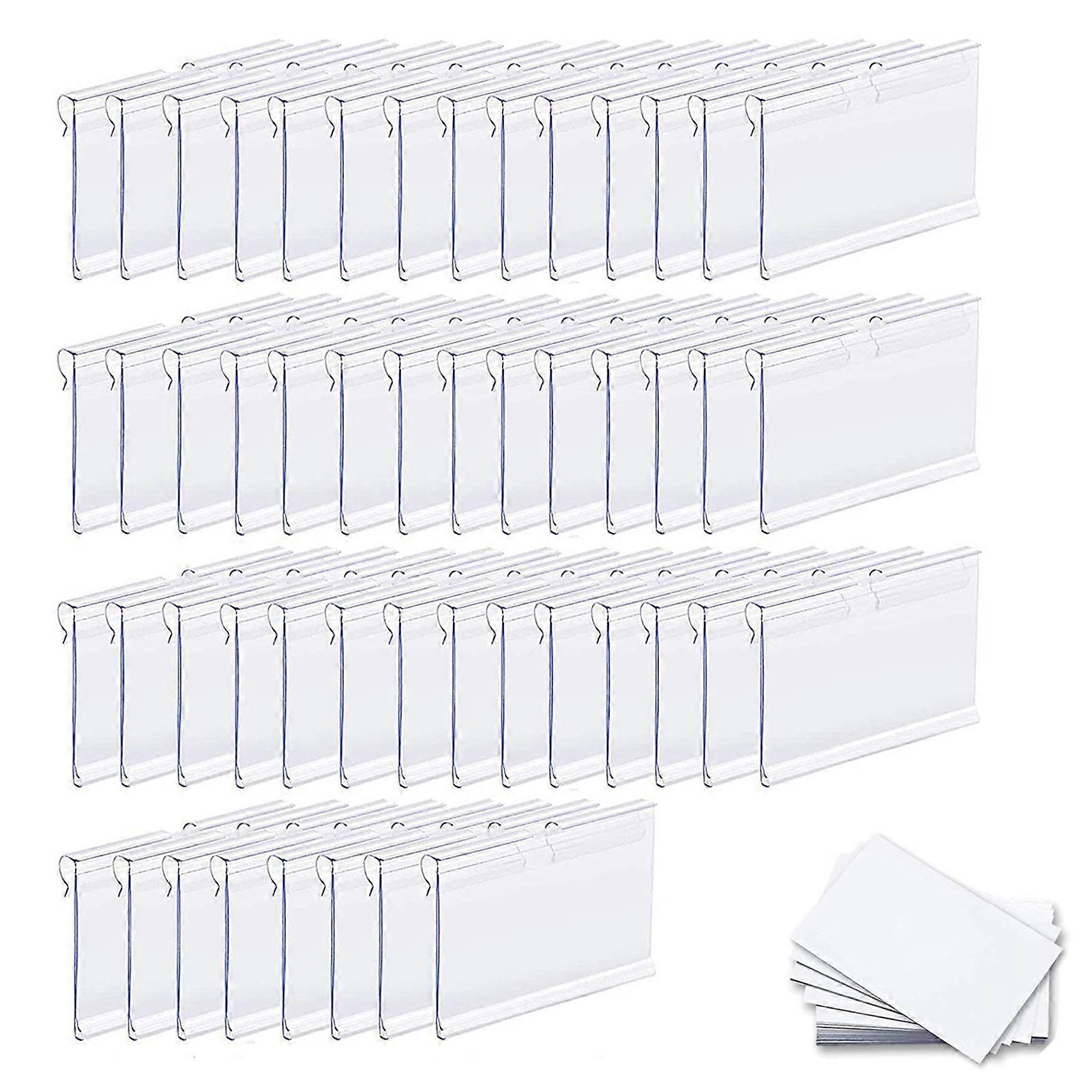 1 Set Price Tag Sturdy Easy to Install Reusable Transparent Multi-purpose Plastic Shelf Price Label Holder Home Supply