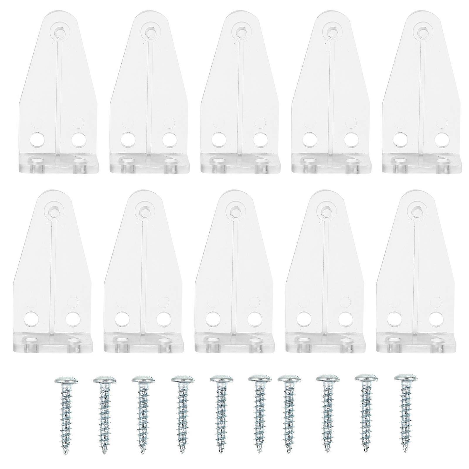 10pcs Hold Down Brackets Blinds Bottom Rail Holder Clips Clear Plastic Blinds Brackets