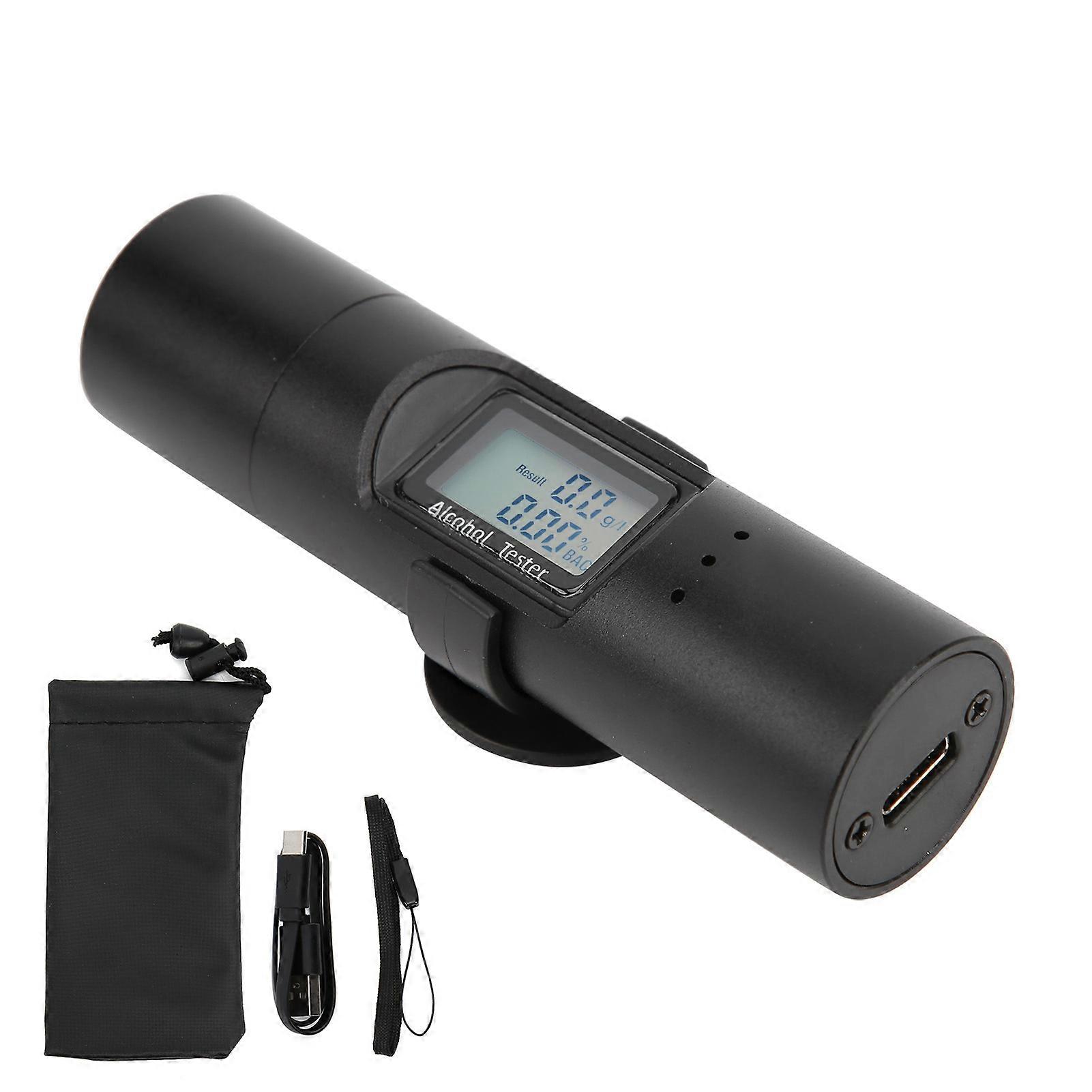Alcohol Tester High Sensitivity Digital Breathalyzer Liquid Crystal Display Usb Charging