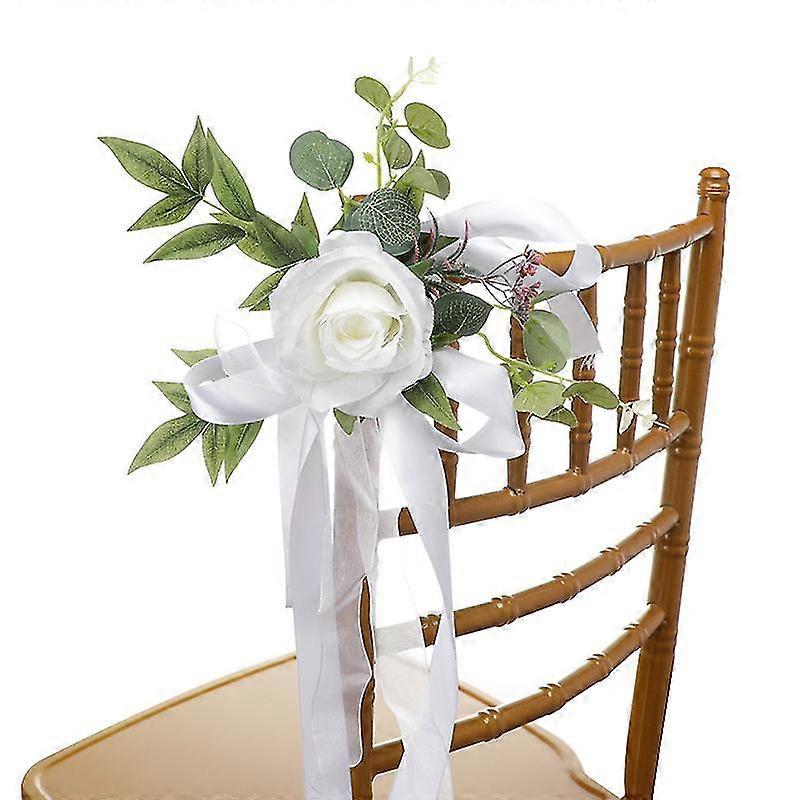 4pcs Chair Back Fleurs Décor