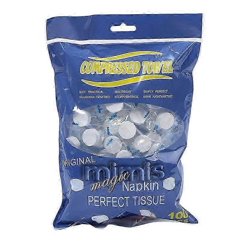 100Pcs Disposable Compressed Towels Capsules Washcloth Travel Camping