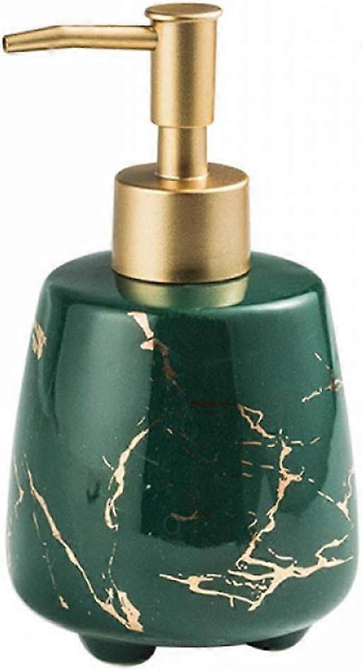 Ceramic Shampoo Lotion Dispenser Hand Soap Bottle Marble Pattern Empty Pump Bottle Refillable Container