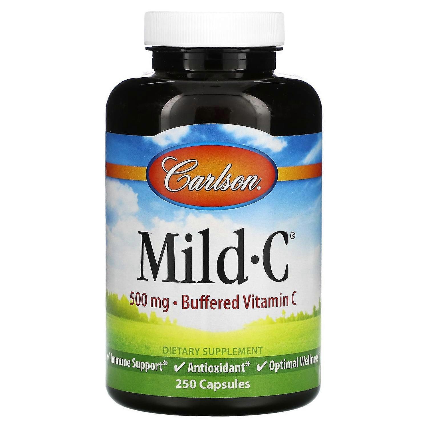 Carlson, Mild-C, 500 mg, 250 Capsules
