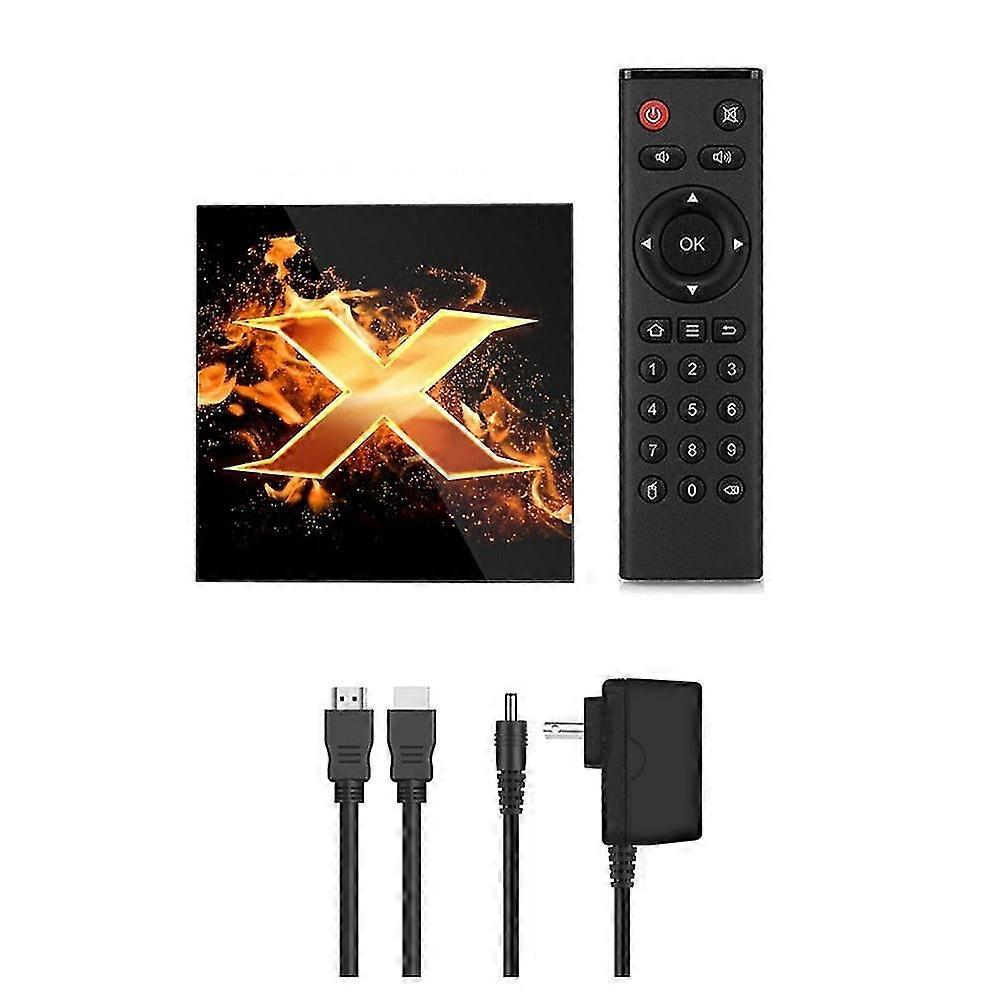 Smart tv box android 10 4g 64gb 4k 1080p 2.4g 5g wifi bt google voice assistant youtube player tvbox set top box