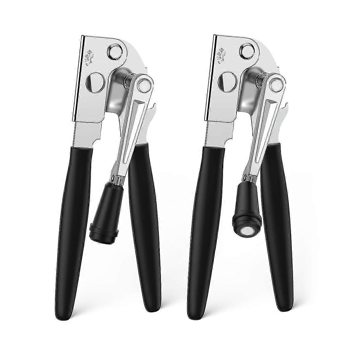 2pcs Commercial Can Opener Heavy Duty Hand Can Opener Manual Handheld Can Opener With Easy Crank Handle