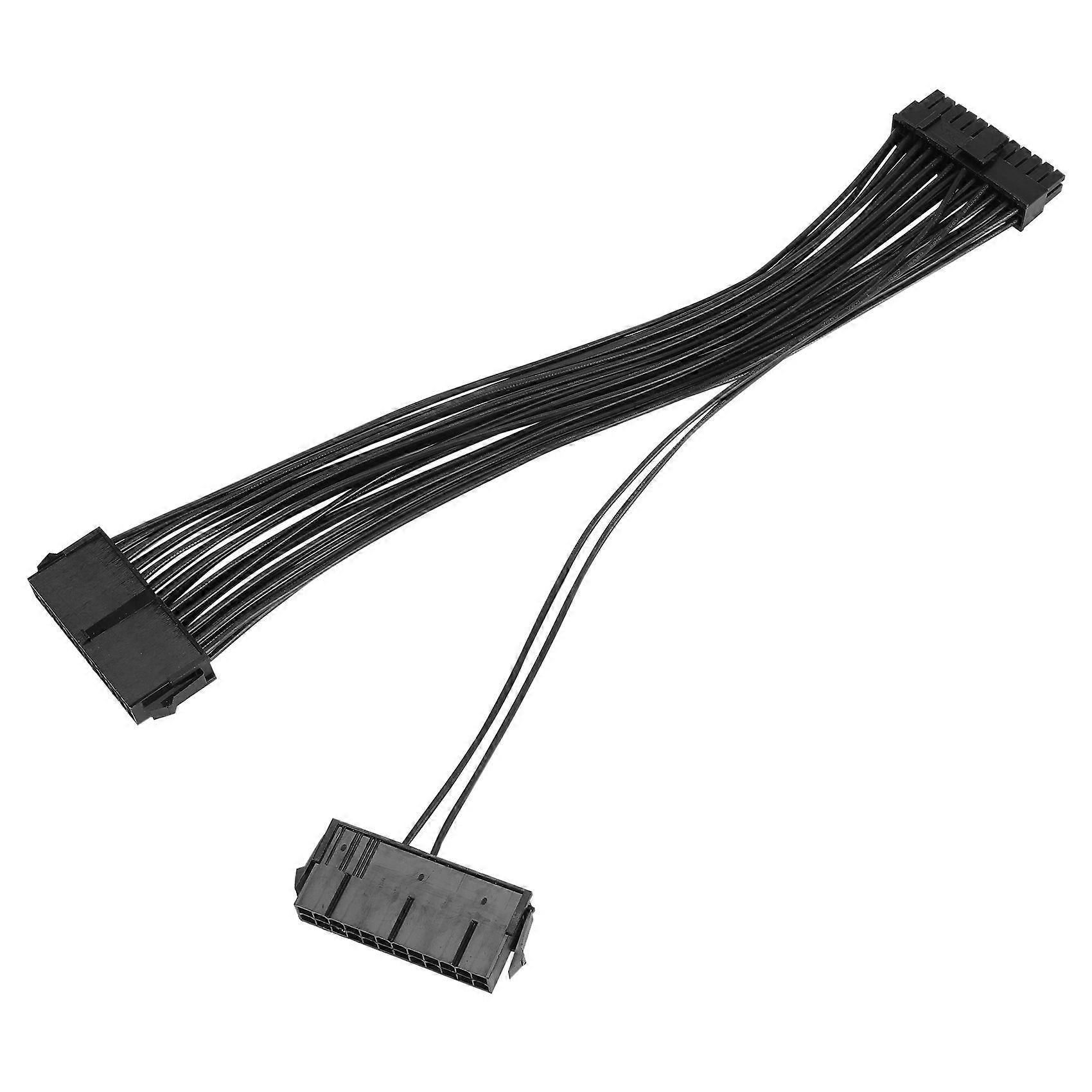 Supply Splitter, Dual PSU Cable Adapter 24 Pin 20+4 Pin ATX Motherboard Adapter Extension Cable Du