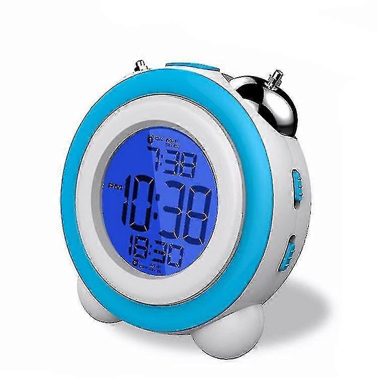Loud Alarm Clock Non Ticking Bedside Battery Powered With Snooze Dual Alarm Night Light