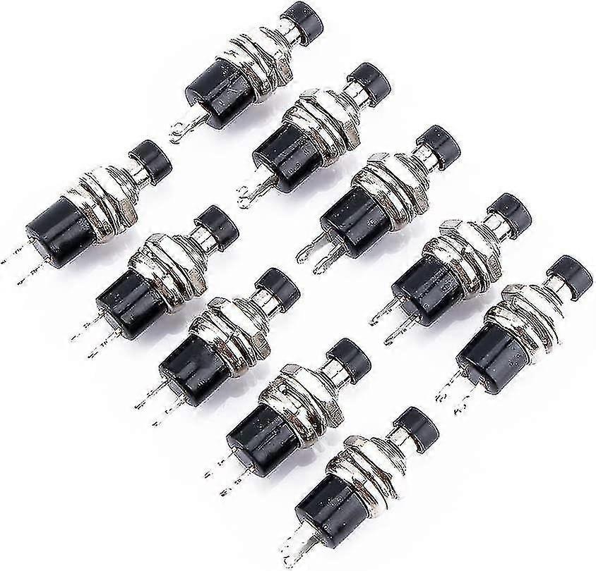 10pccs Mini Switch Button Car On/off Black Switch Momentary Button