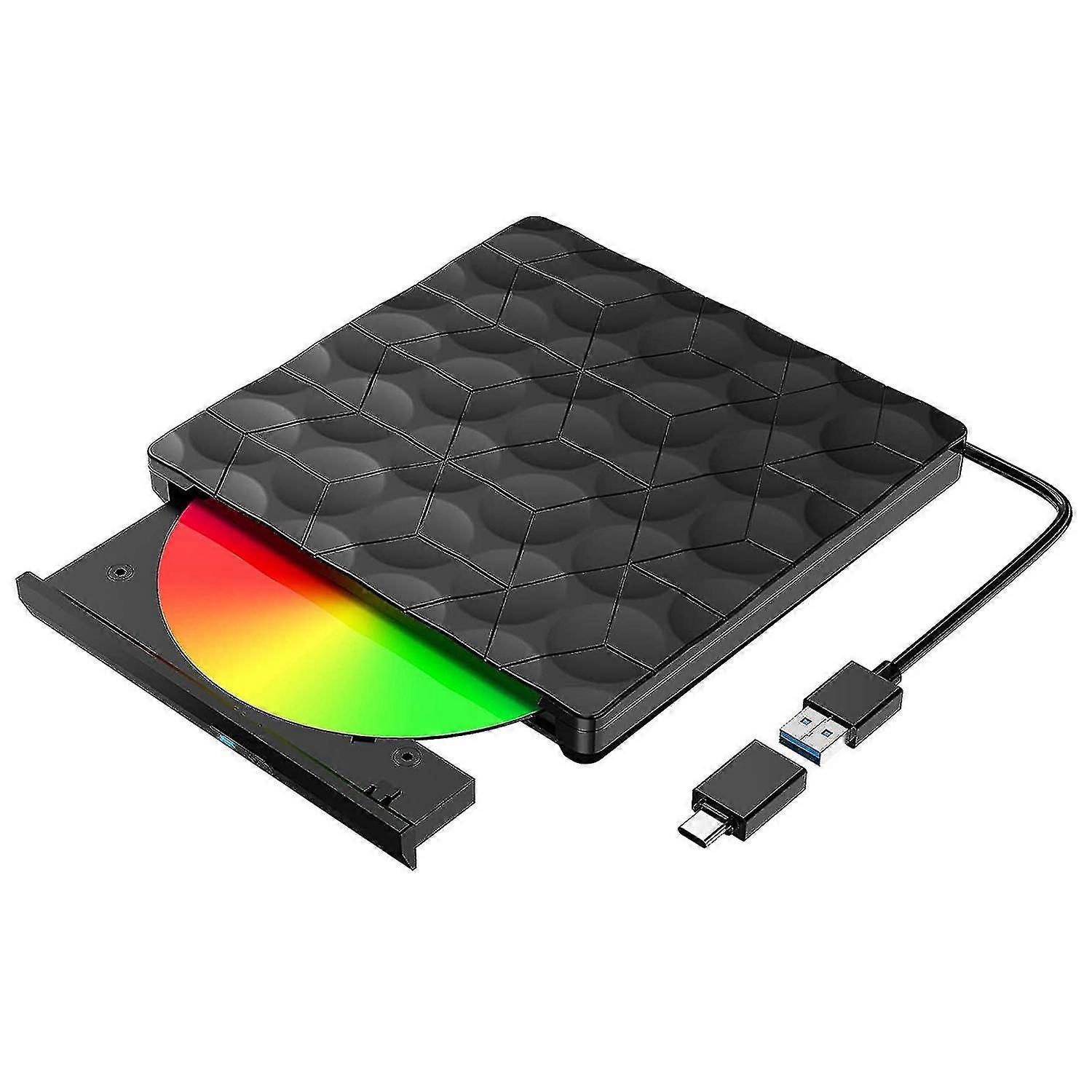 External Cd Dvd Drive, Usb 3.0 Type C Dvd Drive Portable Cd/dvd-rw