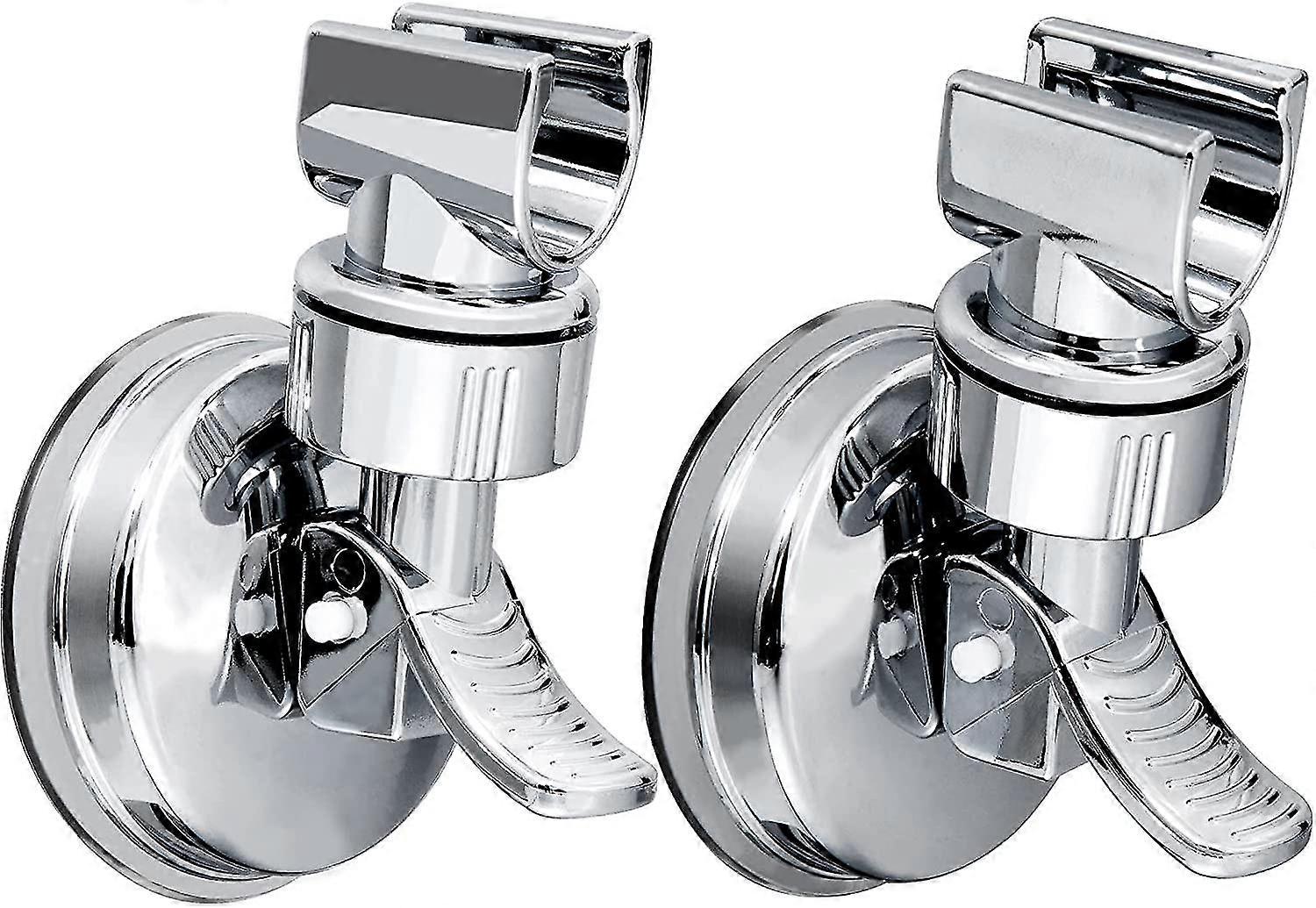 2pcs Shower Head Holder Adjustable Shower Wall Holder Bracket Removable Suction