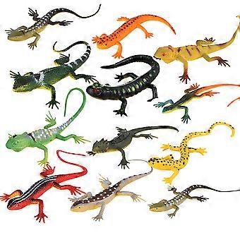 DOITEM Set Di 20 Rettili Giocattolo - Lucertole Colorate, Action Figure Educative Per Bambini - 2