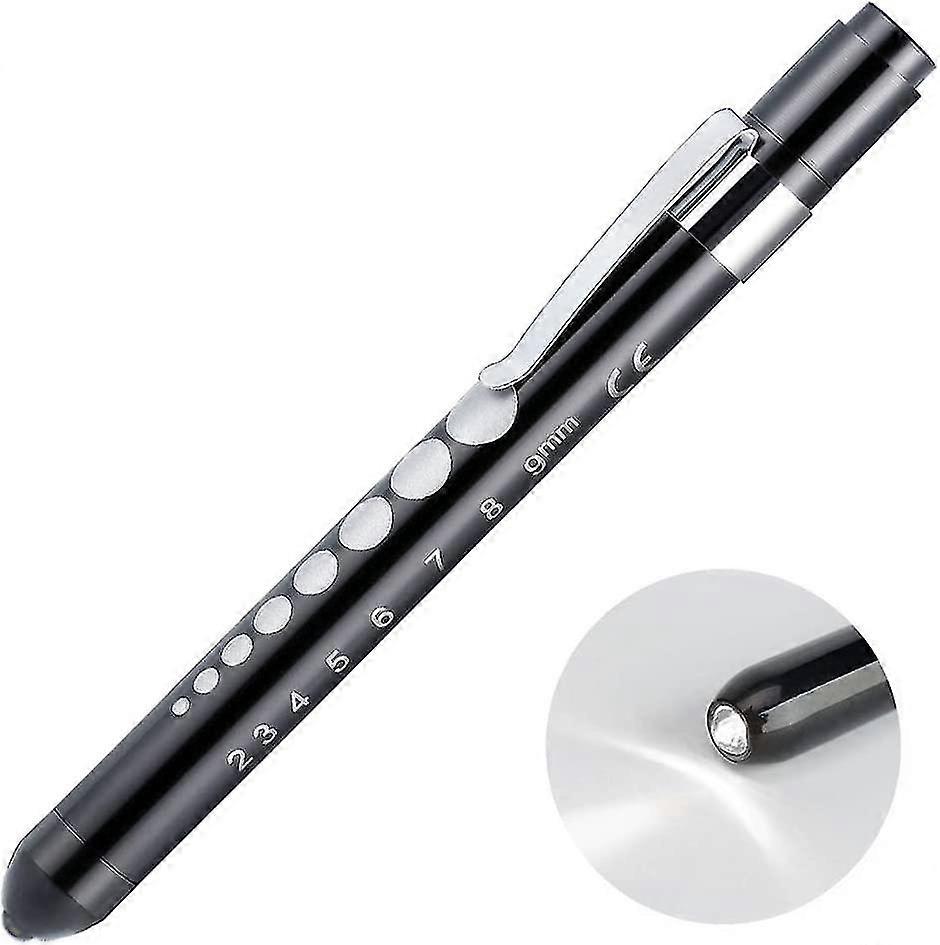 Led Penlight With Pupil Gauge And Ruler Detector Torch Tactical Flashlight Medical Pen Lights For Doctors Nurses (1 Pack)