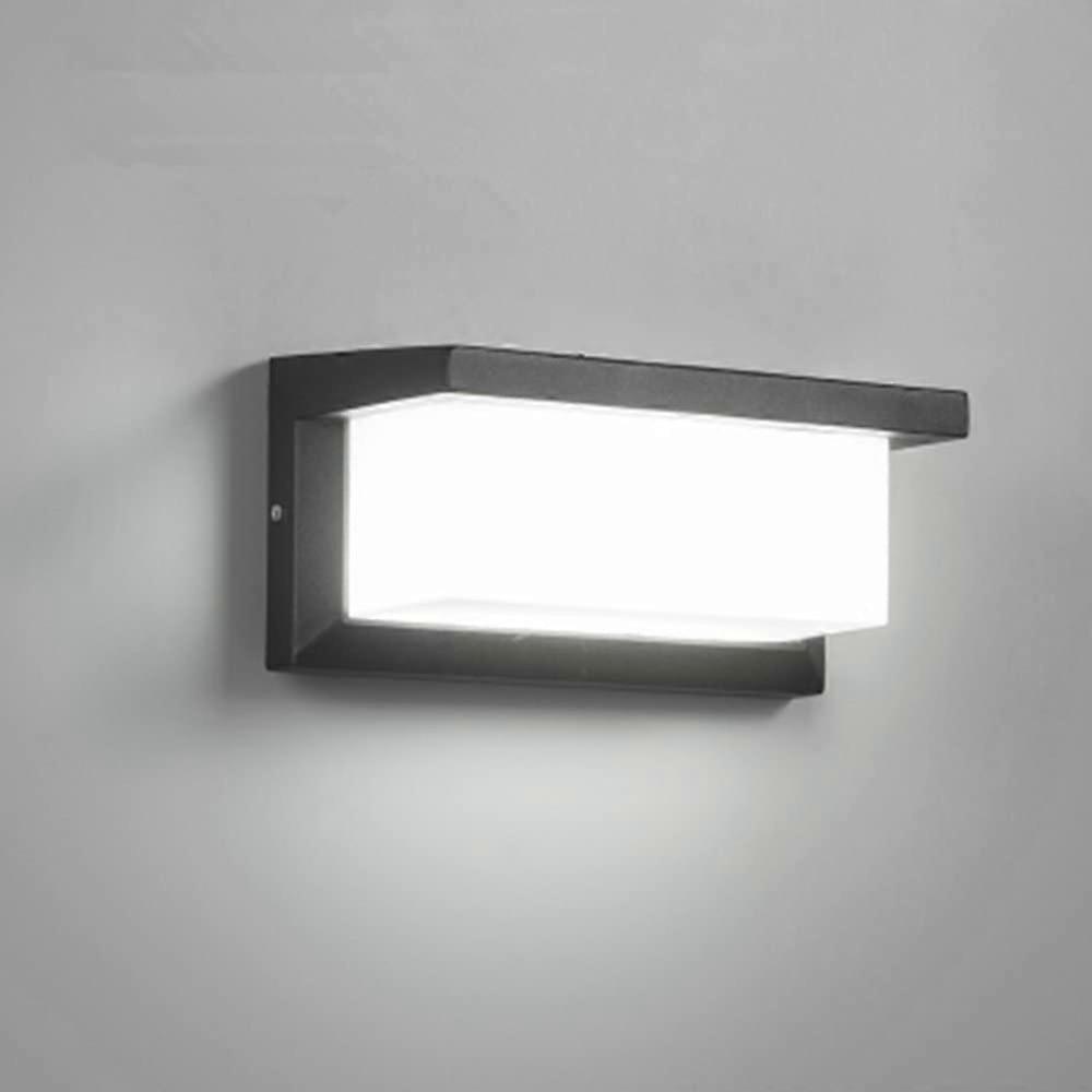 Moderne Außenwandleuchte LED 12W wasserdicht IP65 Anthrazit Aluminium Beleuchtung Dekorationslicht für Innenhof Gartenterrasse in der Nähe der Mauer Weg Pat