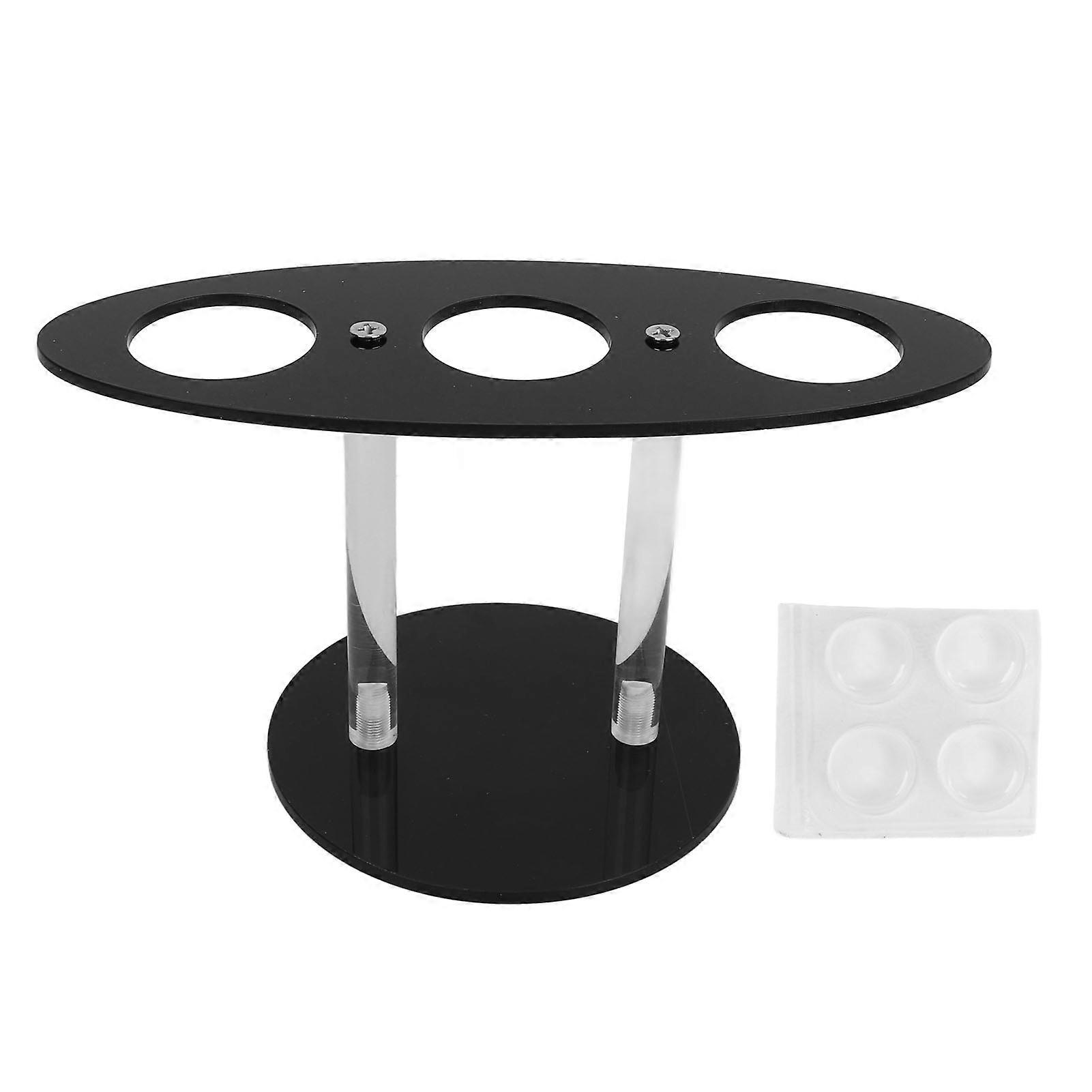 Is Kegleholder Stativ Akryl 3 Huller Håndrulle Sushi Display Stand til Fest Bryllup Jul Thanksgiving