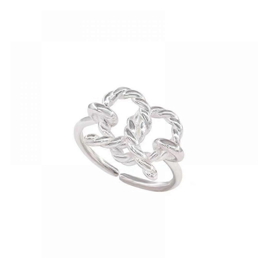 Twisted Twisted Love Ring, S925 Sterling Silver Plain Ring Open Ring, Love Ring