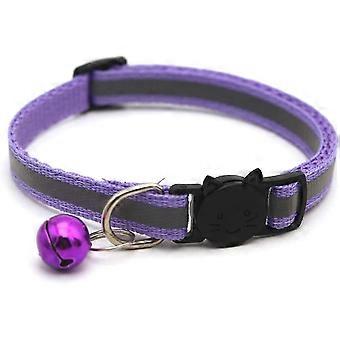 Reflective Cat Collars, Reflective Collar Bell Buckle Collar, Personalized Adjustable Pet Cat Accessory- 12 Colors Choice