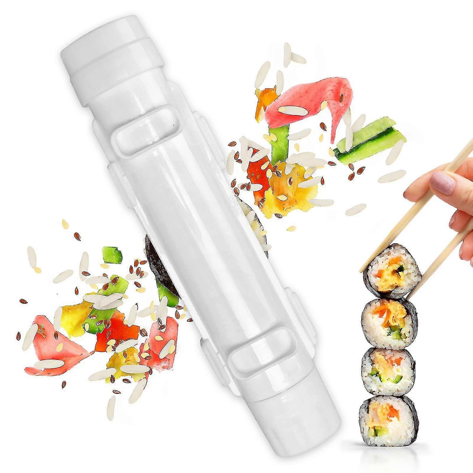 Sushi Maker, Sushi Bazooka, Sushi Diy Making Machine Vegetable Meat Rolling Tool Kitchen Accessories Sushi Tool (white)
