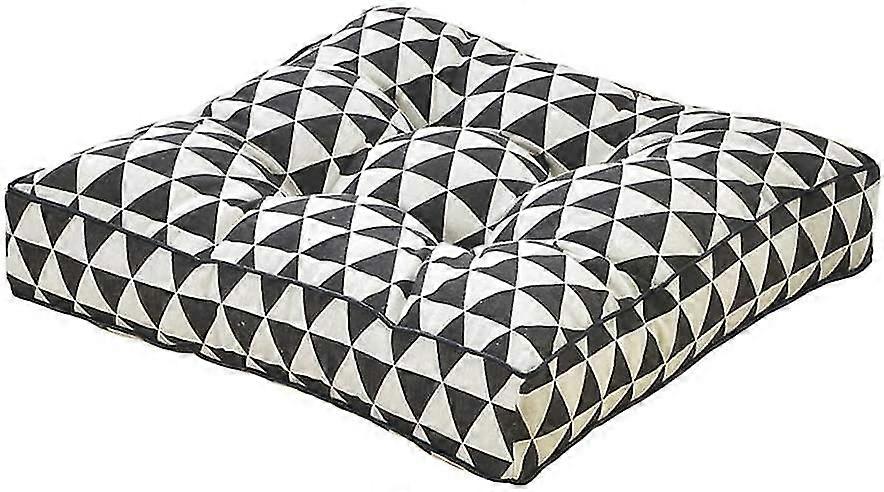 スクエアチェアクッション。ガーデンチェア用コットン厚パディングシートクッション100%