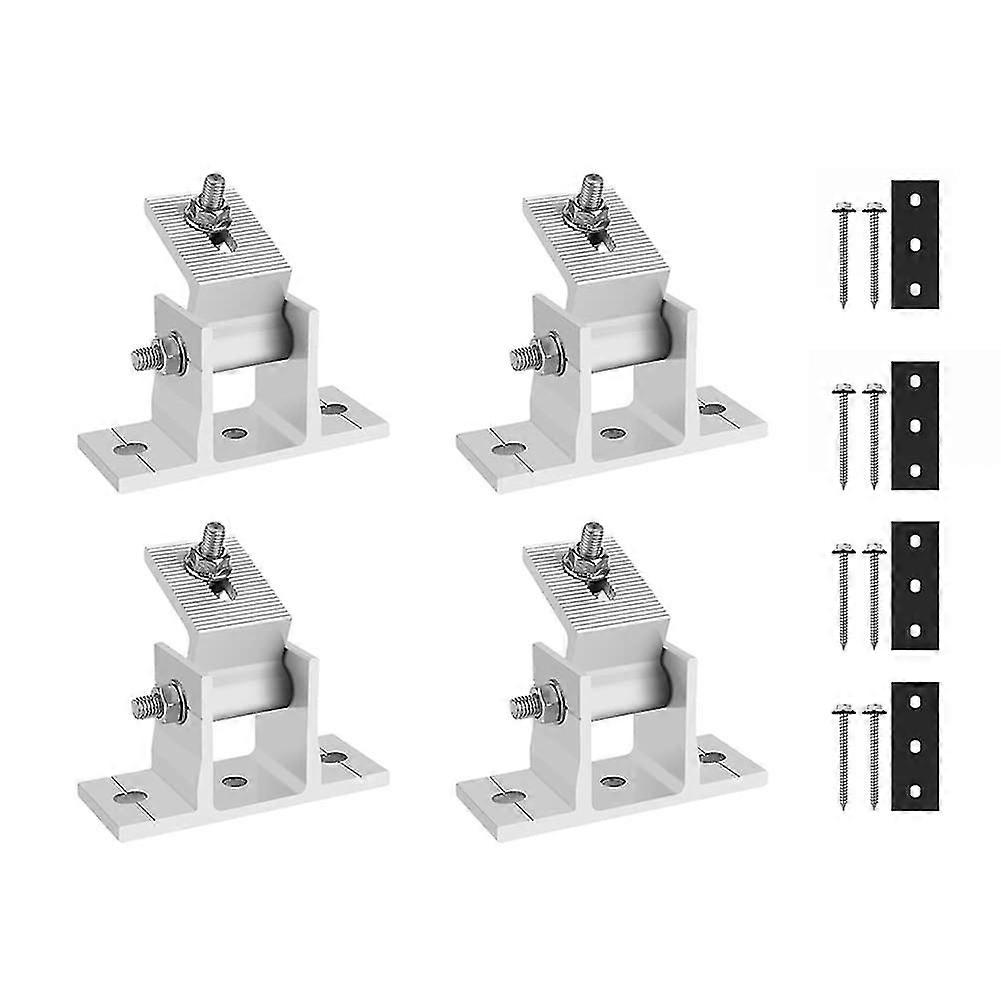 4sets Solar Panel Brackets, 15-30 Adjustable Pv Module Brackets, Solar Mountings, Flat Roof, Mount