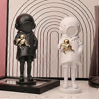 Banksy Deep Sea Diver Statue Street Artistic Diver Girls Sculpture