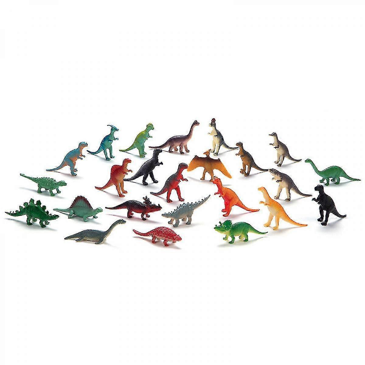 24pcsミニ恐竜フィギュアと恐竜の骨格、プラスチック恐竜アソート恐竜ケーキトッパー女の子男の子年齢3歳以上