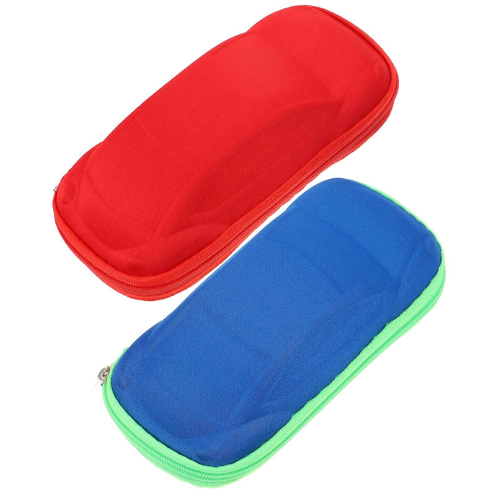 2pcs EVA Car Shape Glasses Case Colorful Adorable Glasses Case with Zipper for Children(Random Color)