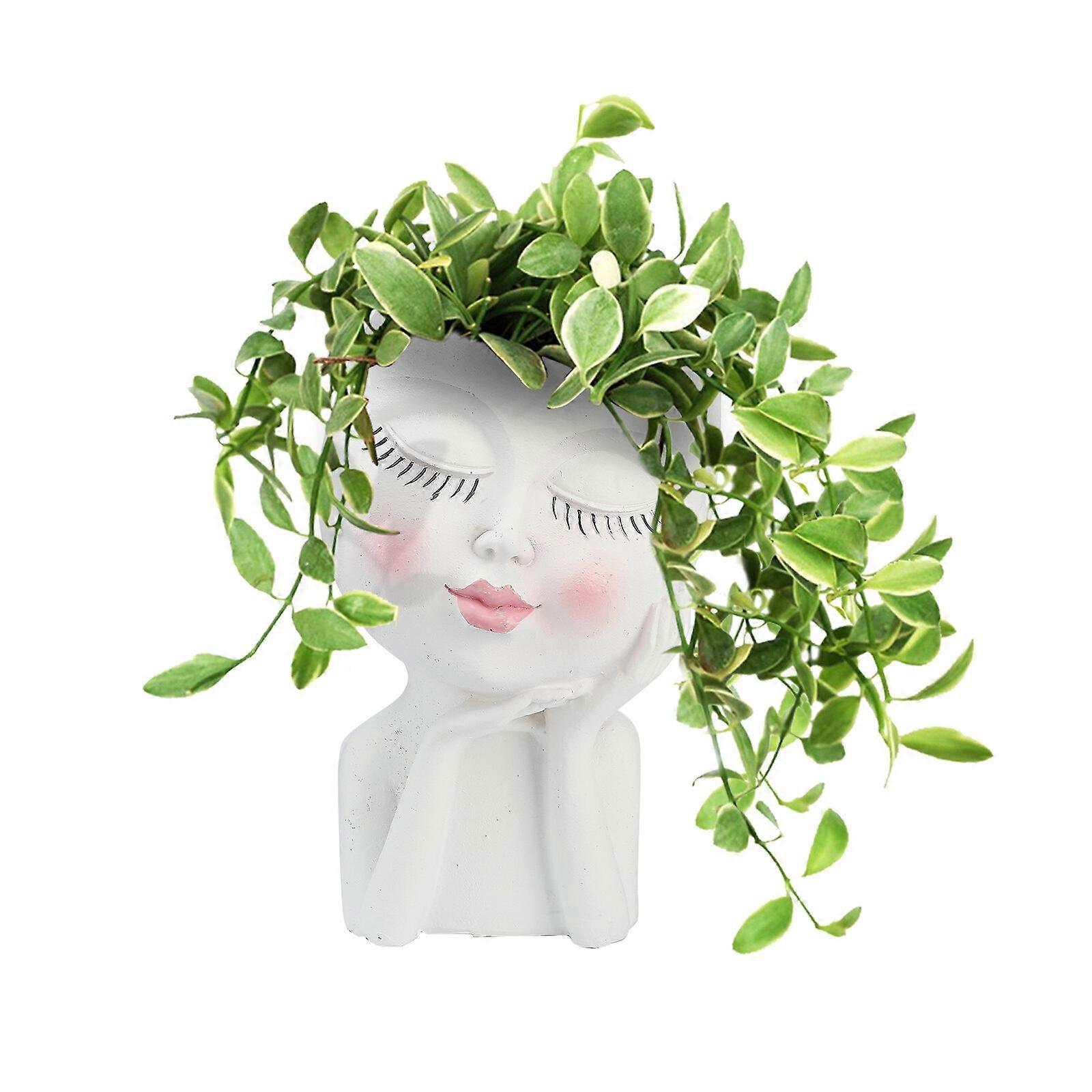 Resin Face Flower Planter