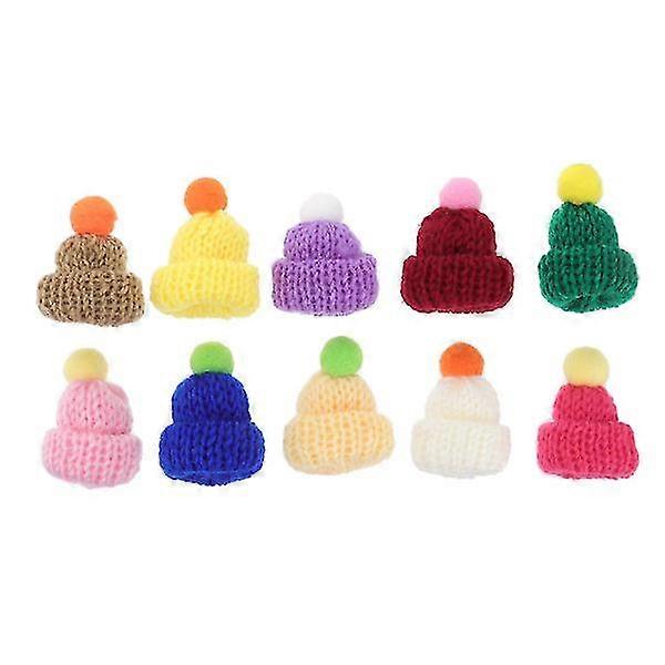 10pcs tricotat pălărie ambarcațiuni accesorii mini colorate tricotate capace decor accesoriu-c