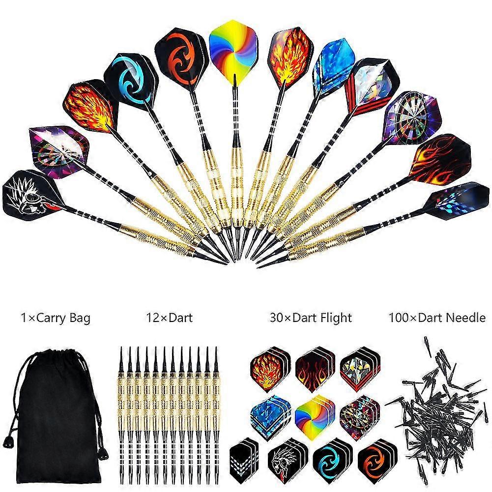 15 inch Double Sided Magnetic Dart Board with 6 Safety Darts - Hanging Wall Dartboard