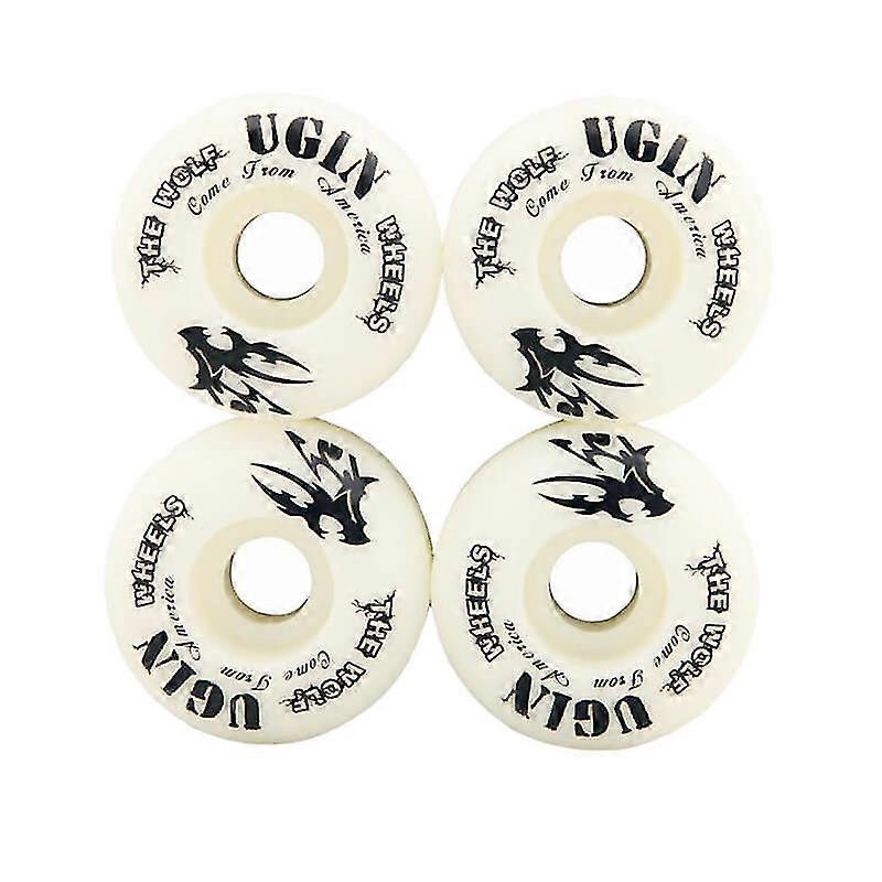 Classic The Wolf Series Pro 4pcs Skateboard Wheels 52mm Resilient Pu For Rough Grounds Asphalt Road