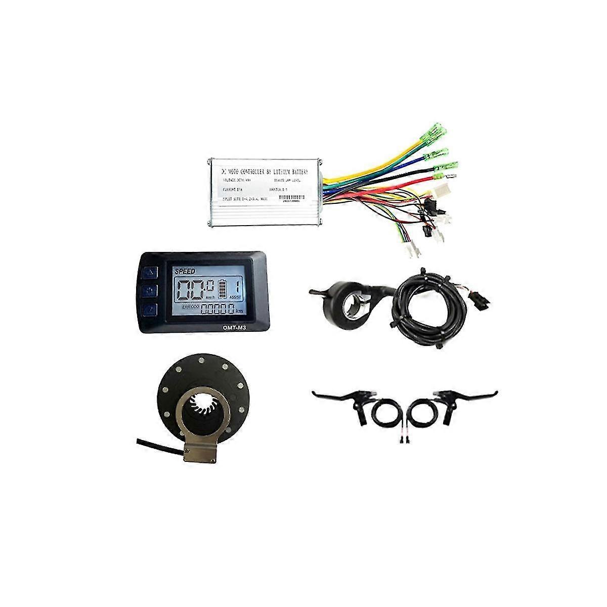 36v 48v 250w 350w E-bike 15a Sine Wave Brushless Controller With M3 Display E-bike Light Display