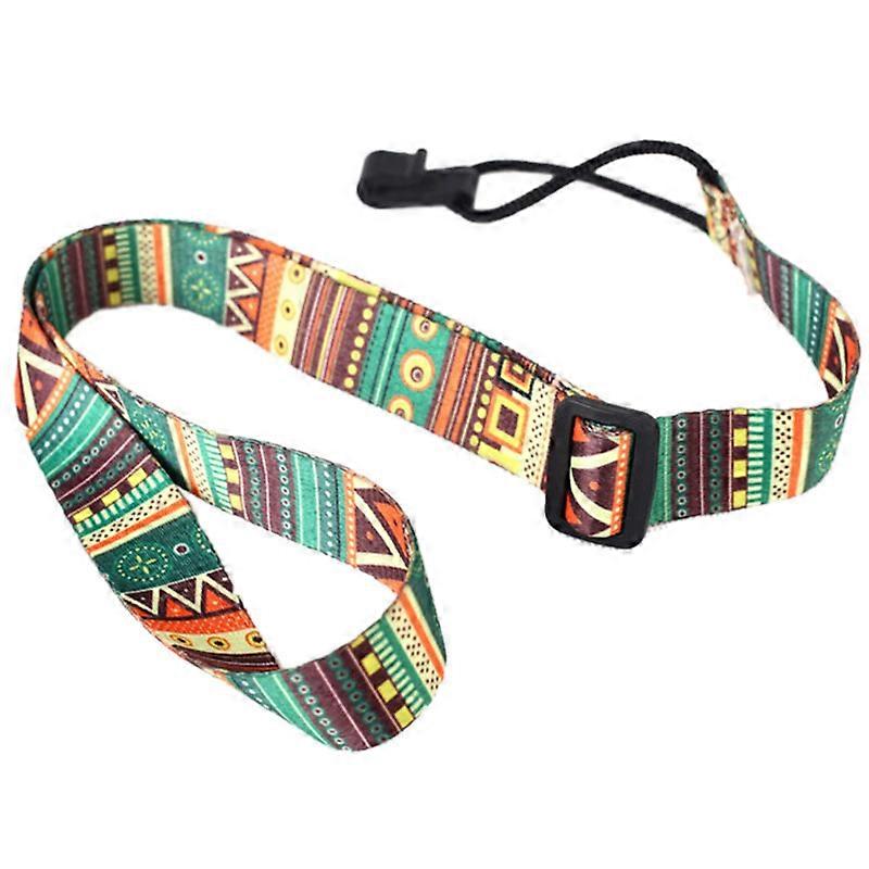 Justerbar mjuk polyestergitarr ukulele gitarr akustisk axelrem bältesbandrem