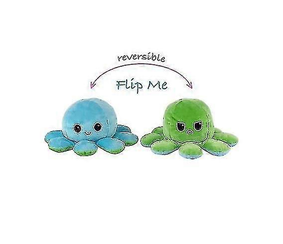 Reversible Octopus Plushie Double-sided Flip Doll Show Mood Toy M