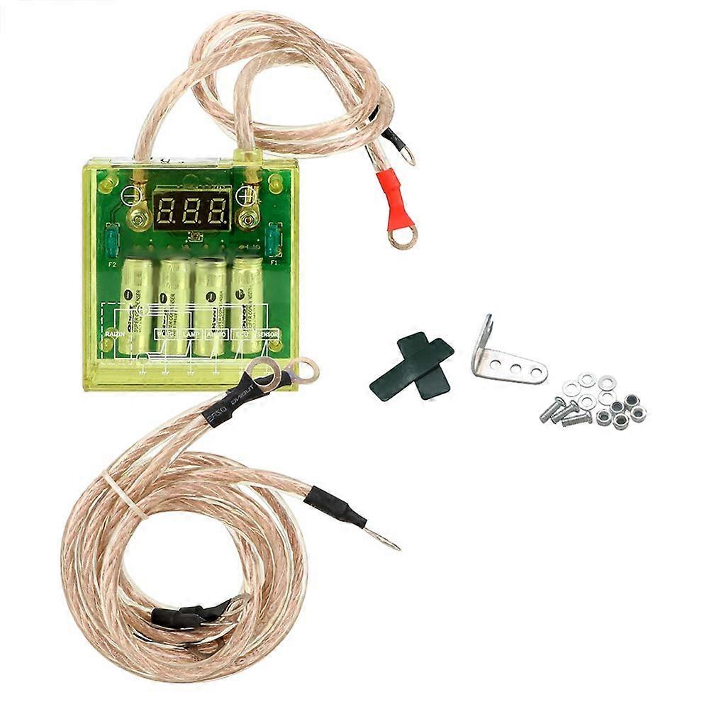 Car Grounding Wire Set 10MM 8 Point Octagon 6 in 1 Battery High Quality System Digital Display Voltage Stabilizer Regulator Kit