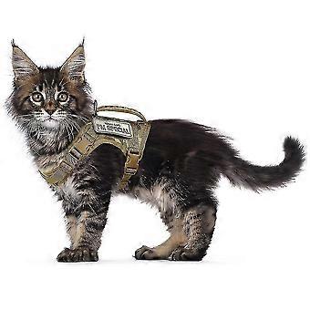 Tactical Nylon Cat Harness, Adjustable, Chest Collar Set For Puppies And Kittens Free