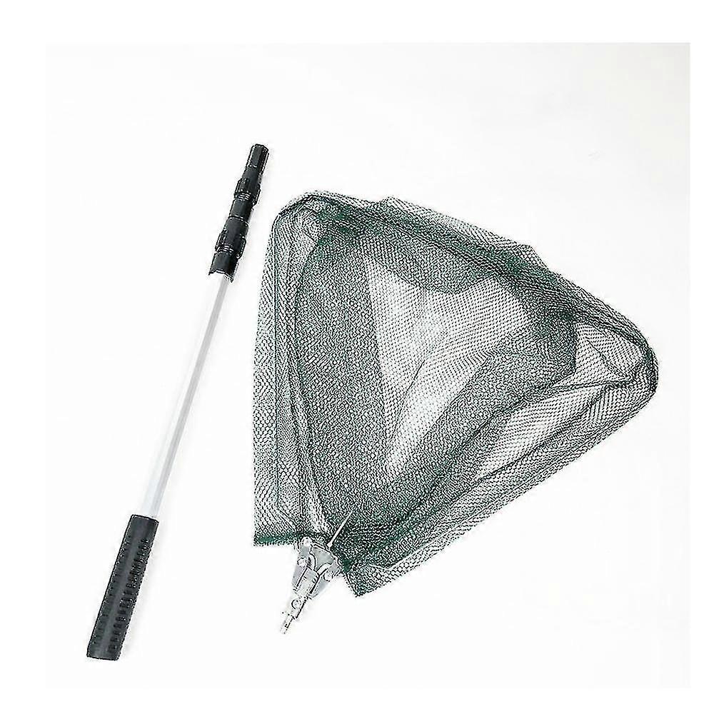 Vikbar teleskopisk triangulär fiskehåv