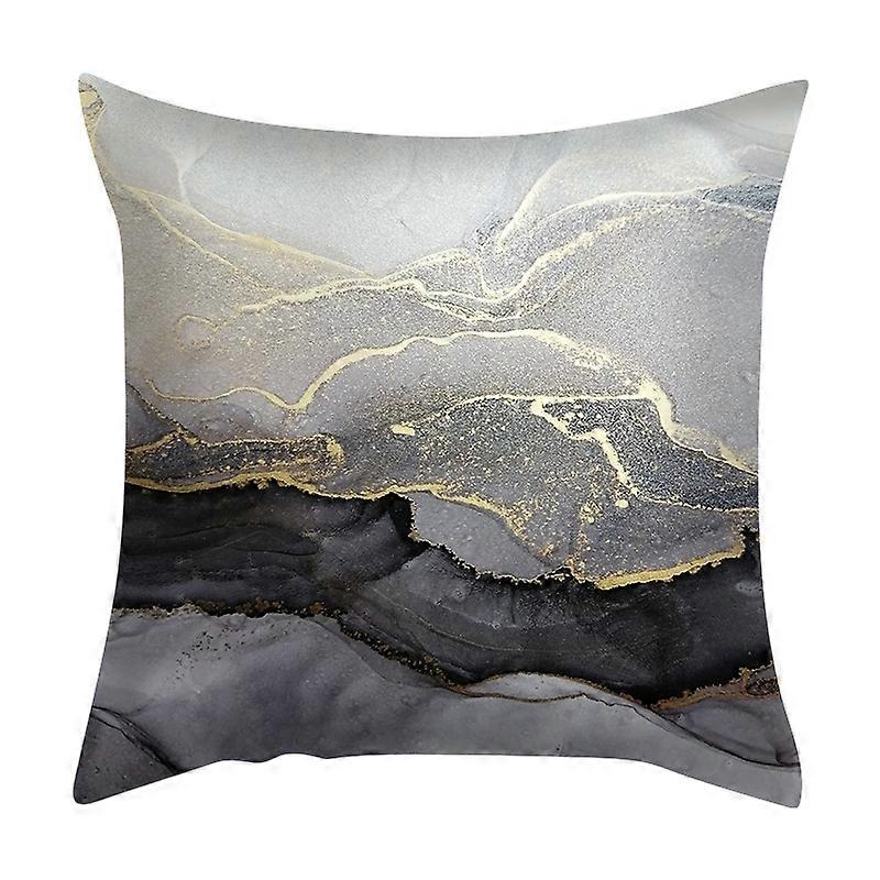 4 Pillowcases Marble Texture Throw Pillowcases