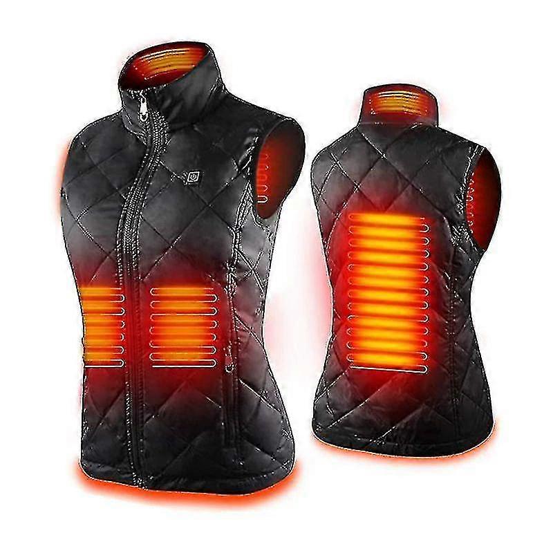 Femmes 9 Zones Chauffantes Vestes Chauffantes Électriques Femmes Sportswear Manteau Chauffant Graphène Manteau Chauffant Usb Veste Chauffante Pour Camping Diamant 5 Chauffé-MXB