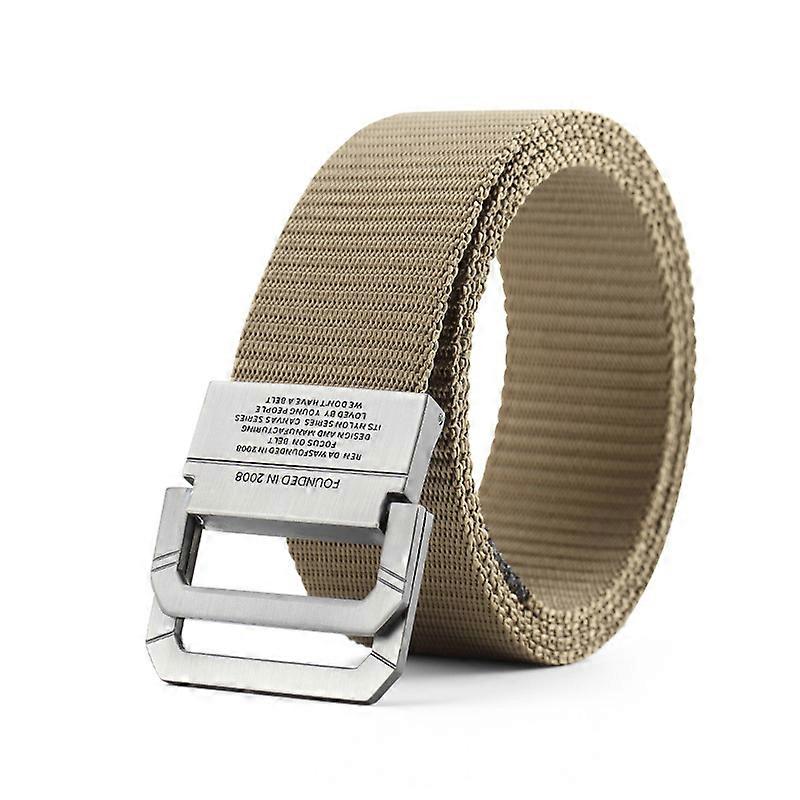New Style Alloy Button Canvas Trouser Belt Men's Outdoor Leisure Breathable Quick Drying Nylon Waist Belt for Men 3.8cm