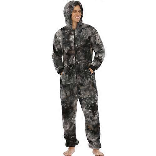 Herren Onesie Erwachsene Jumpsuit One Piece Pyjamas Unisex Nachtwäsche