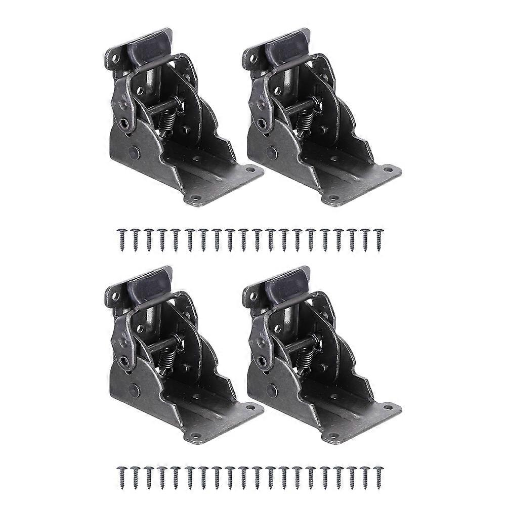 4pcs Locking Hinge 90 Degree Locking Foldable Hinges Folding Table Chair Leg Brackets