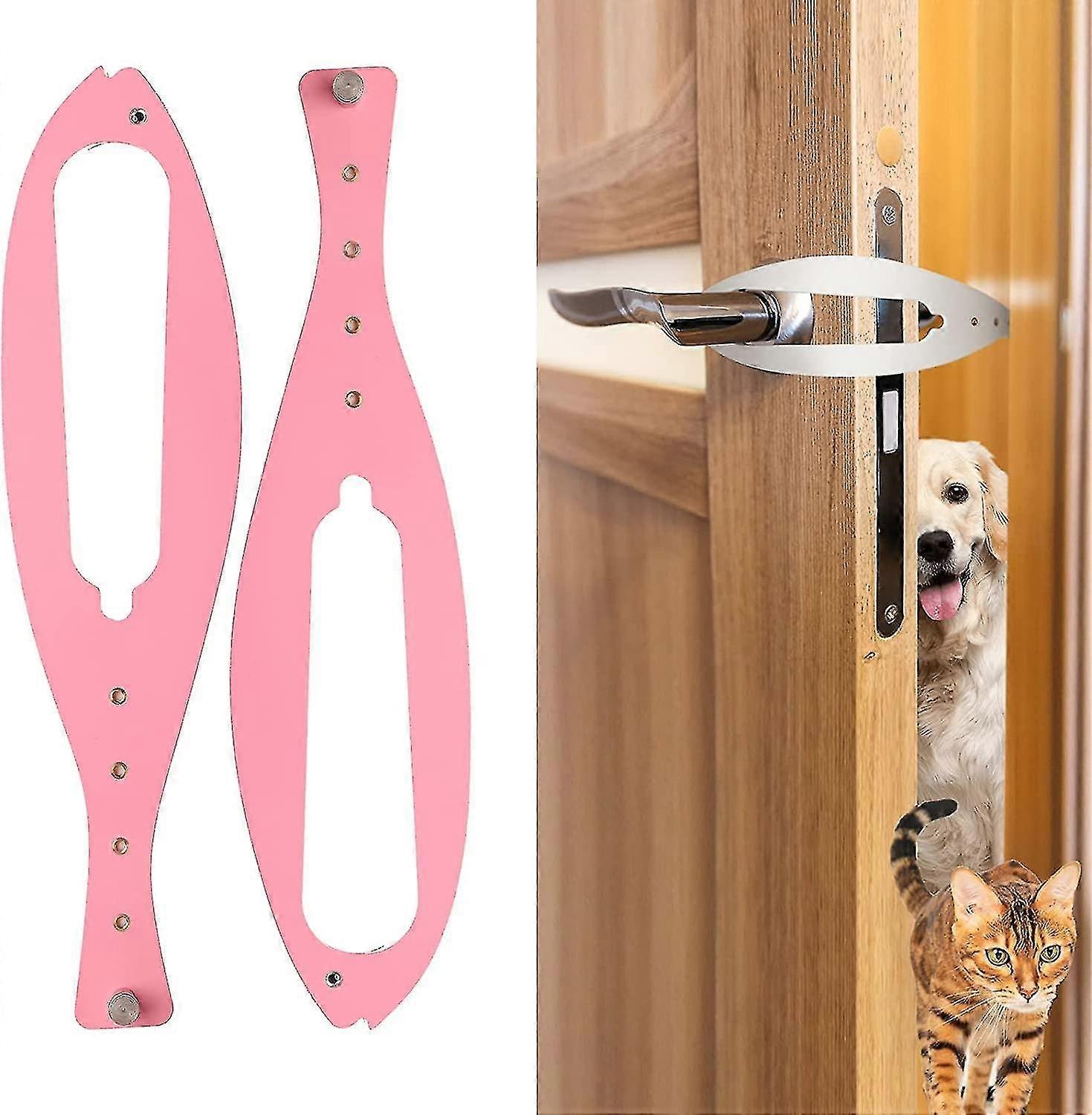 2pcs Cat Door Holder Latch, Flex Latch Cat Door Stopper With Adjustable Strap 2.5-6" Wide, Easy To Install