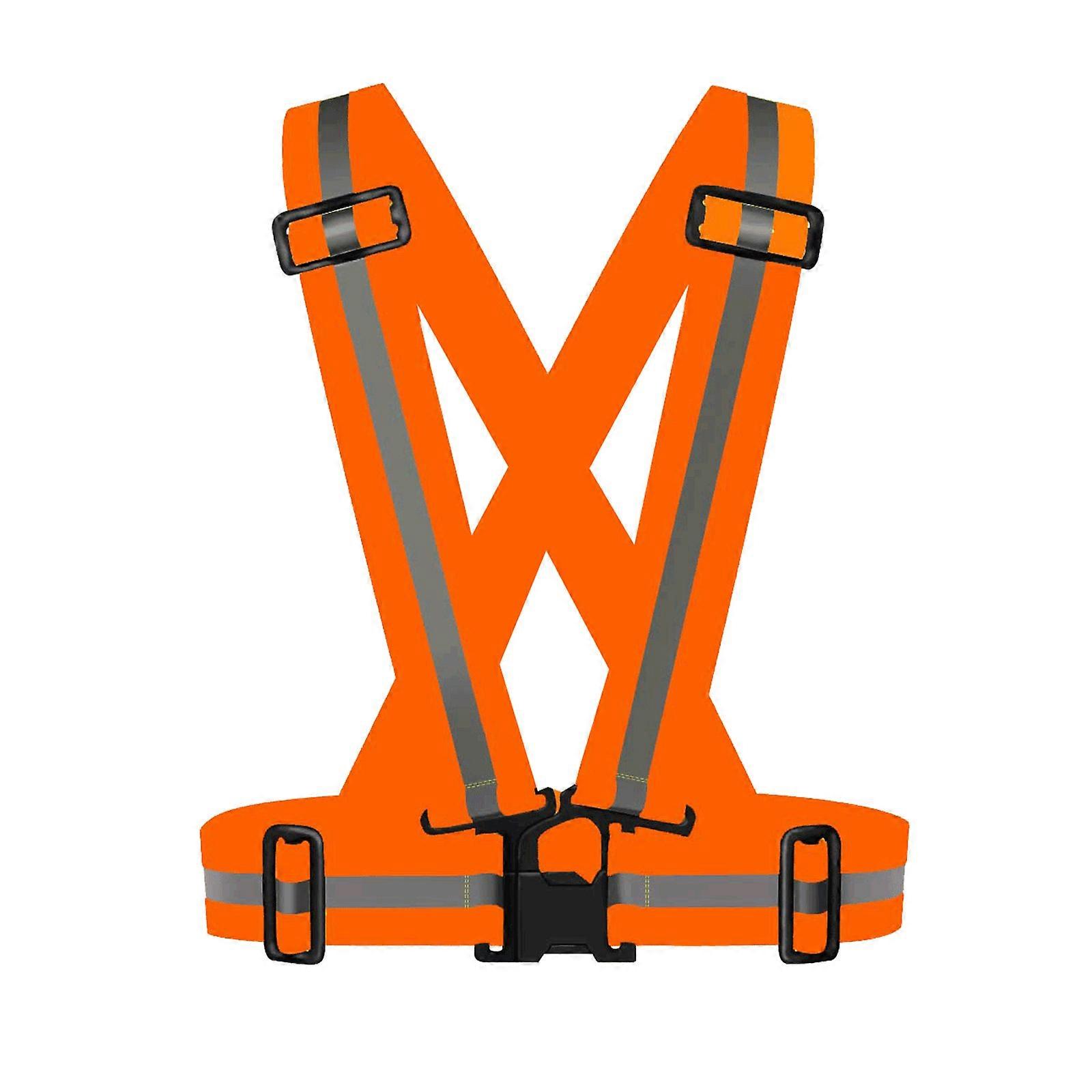 2023 Hot Adjustable Reflective Vest for Running, Cycling, Walking and Jogging - High Visibility Safety Gear with Elastic Bands