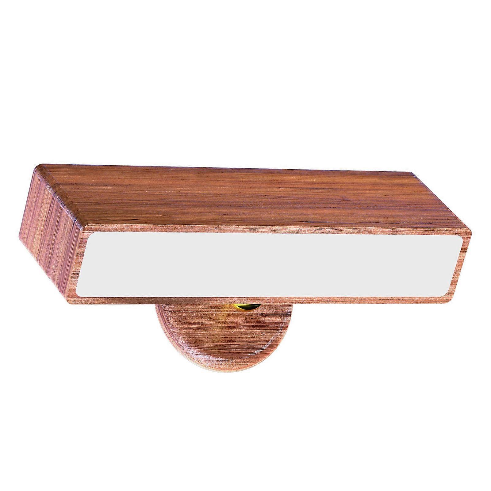 360 Rotation Wall Light Cordless Wall Lamp with 2500mAh Battery Stepless Dimming Memory Wood Aesthetics Easy Install Bedroom Living Room Reading Light