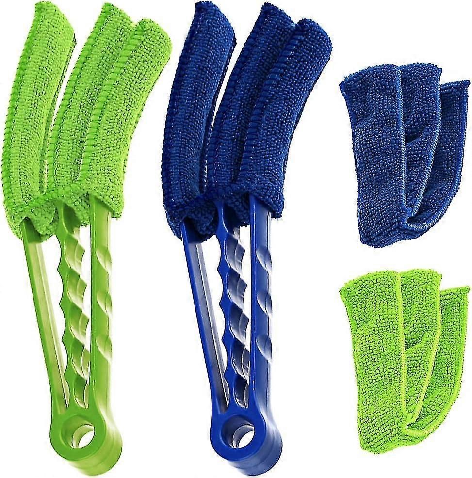 Microfiber Blind Duster Set Of 2 Cleaner Brush For Window Shutters Vent Air Conditioner Dust Collector Cleaning Cloth Tool
