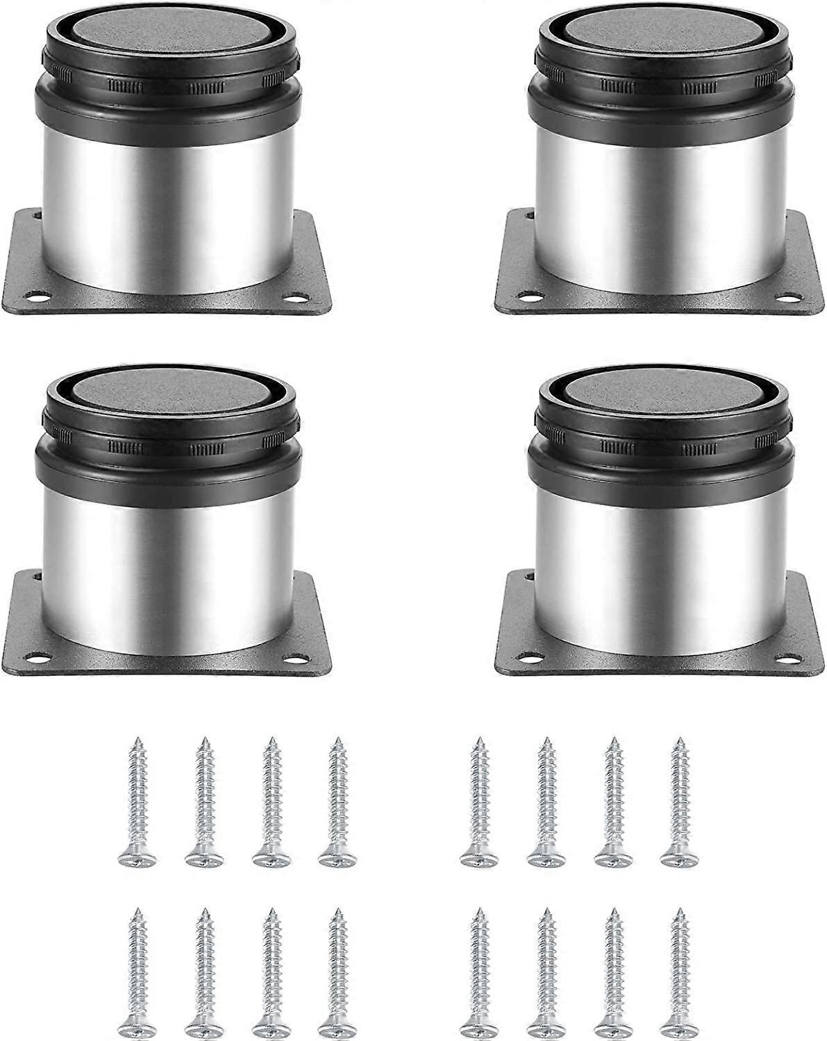 4 justerbare ben, møbelfødder i rustfrit stål