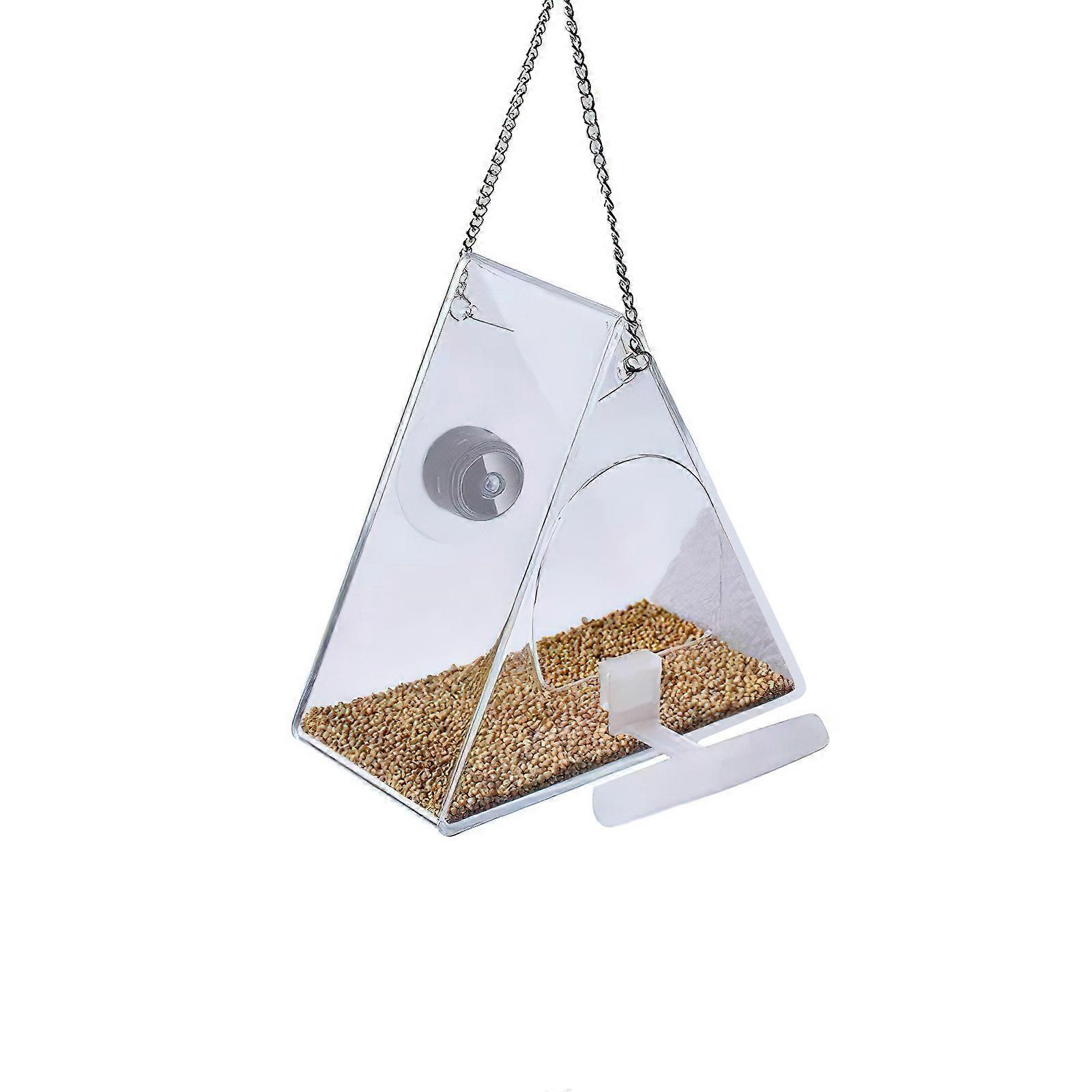 New Clear Window Bird Feeder with Camera, Smart Transparent Birdfeeder with HD 1080P Camera for Outdoor Bird Watching